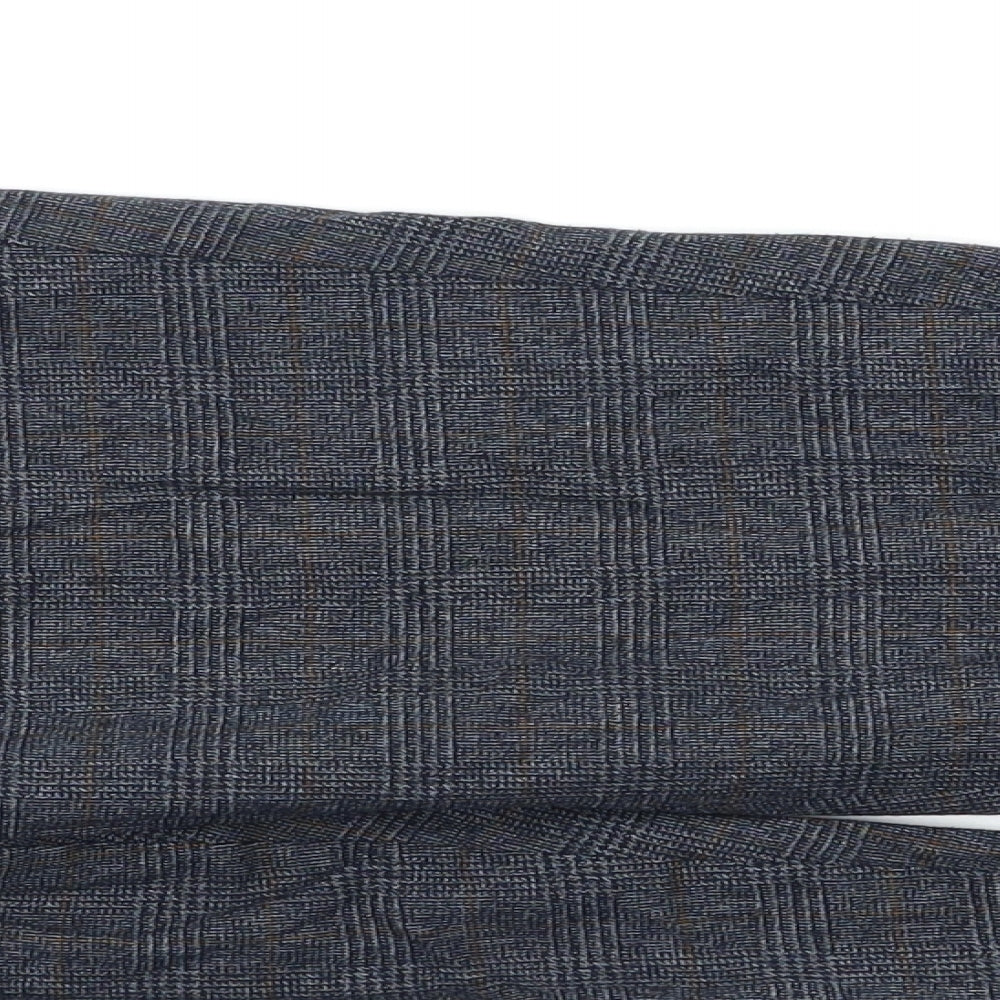 M&S Mens Grey Check  Dress Pants Trousers Size 34 L26 in