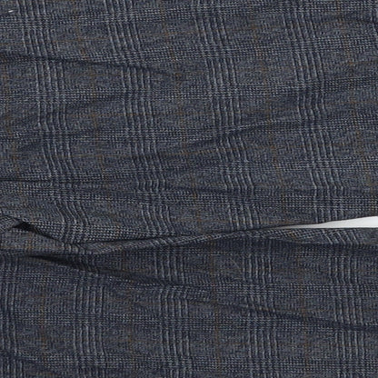 M&S Mens Grey Check  Dress Pants Trousers Size 34 L26 in