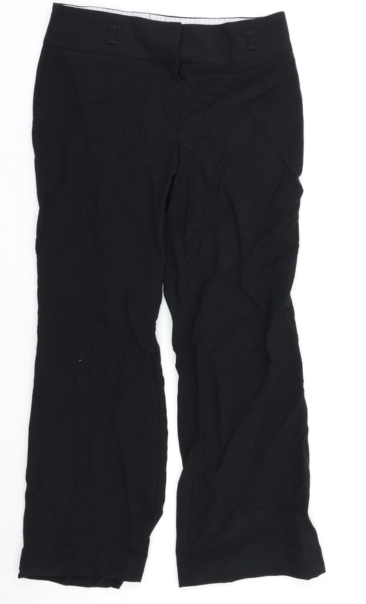 Womens UK Size 10 M&S Regular Fit  Black Trousers