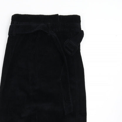 Primark Womens Black  Corduroy Straight & Pencil Skirt Size 8