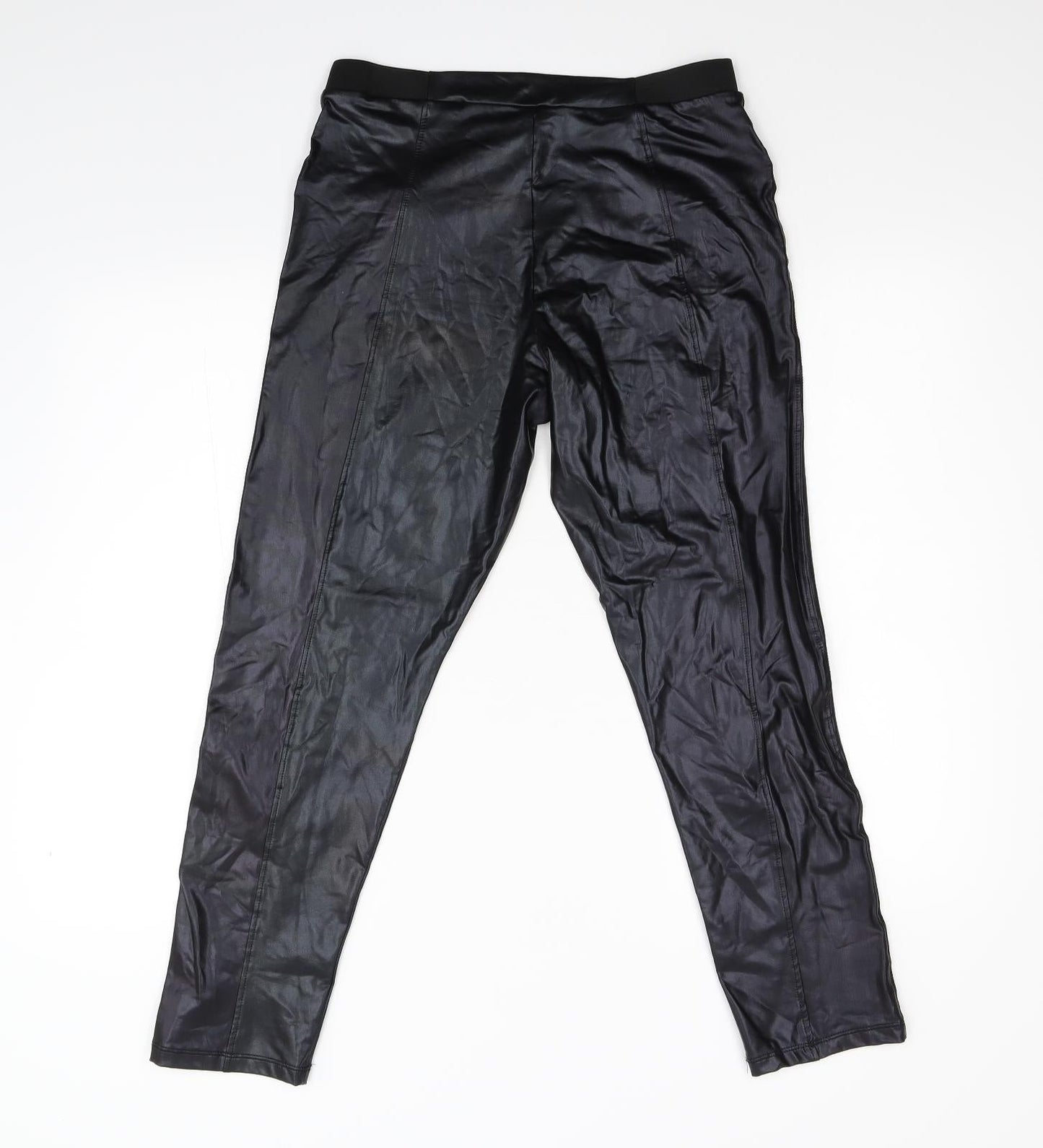 Womens UK Size 8 Boohoo Slim Fit  Black Trousers