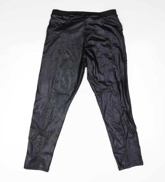 Womens UK Size 8 Boohoo Slim Fit  Black Trousers