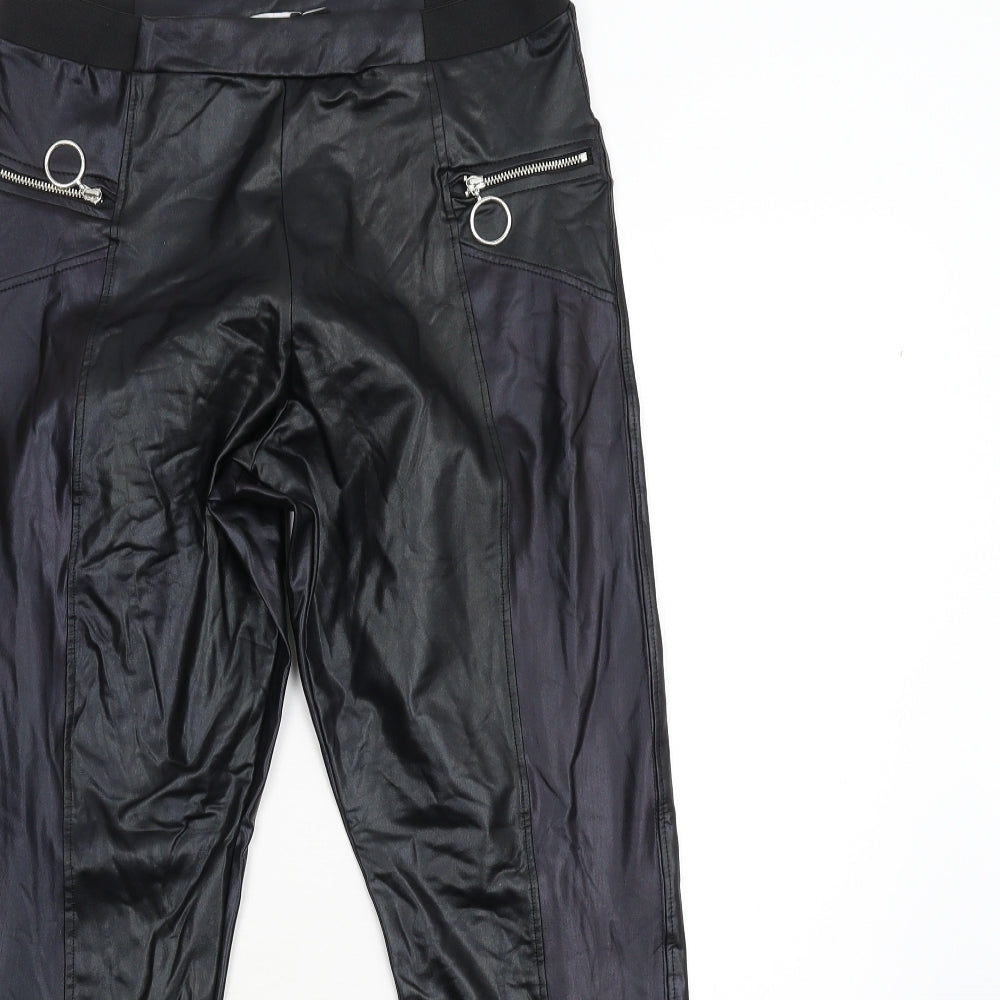 Womens UK Size 8 Boohoo Slim Fit  Black Trousers