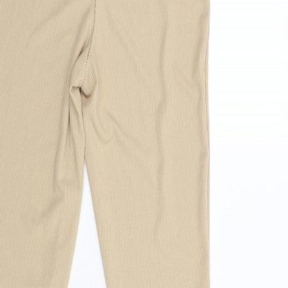 Womens UK Size 6 Misspap Slim Fit  Beige Trousers