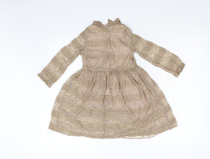 Cotton Splendid Girls Brown   Fit & Flare  Size M