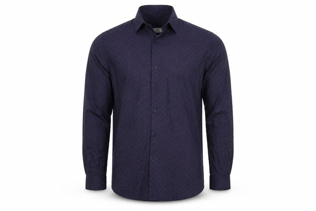 Mens UK Size 16 NEXT Blue  Button-Up Long Sleeve Casual Shirt