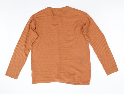 Country Classics Womens Orange  Knit Cardigan Jumper Size L