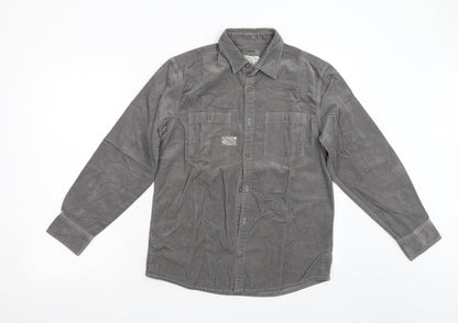 Next Boys Grey  Corduroy Basic Button-Up Size M