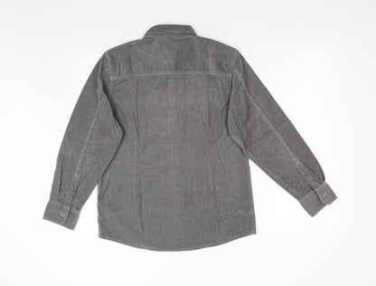 Next Boys Grey  Corduroy Basic Button-Up Size M