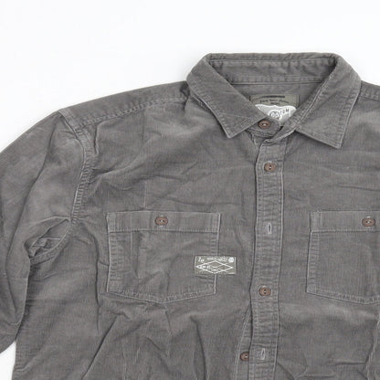 Next Boys Grey  Corduroy Basic Button-Up Size M