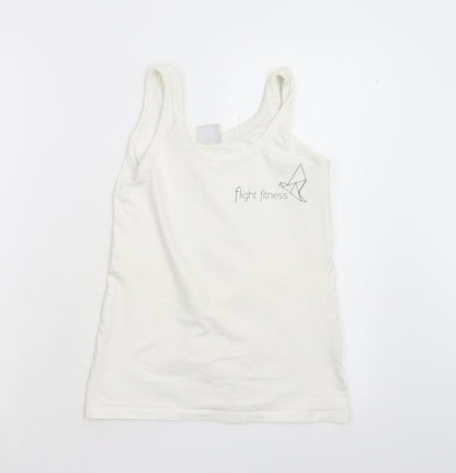 Flight Fitness Womens White   Basic Tank Size S