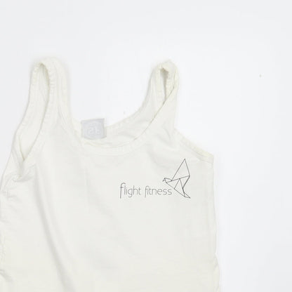 Flight Fitness Womens White   Basic Tank Size S