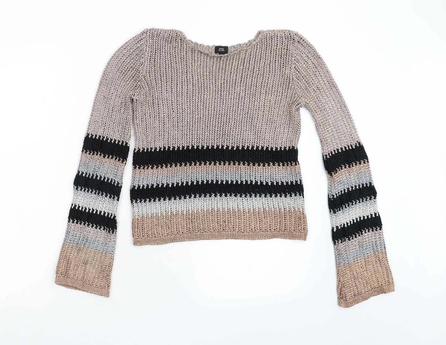 Womens UK Size 8 River Island Multicoloured Pullover Jumper