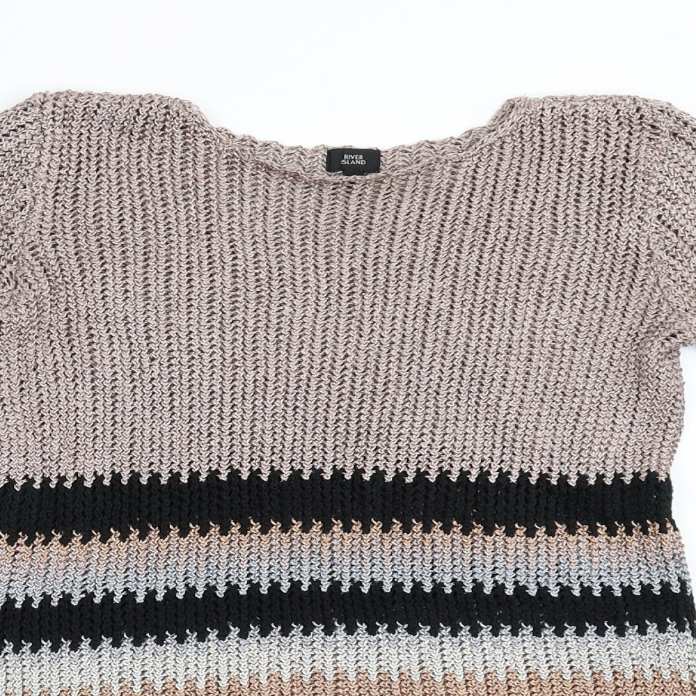 Womens UK Size 8 River Island Multicoloured Pullover Jumper