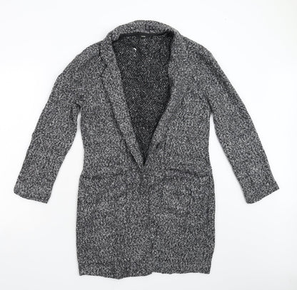 George Womens Grey  Knit Overcoat Coat Size 12