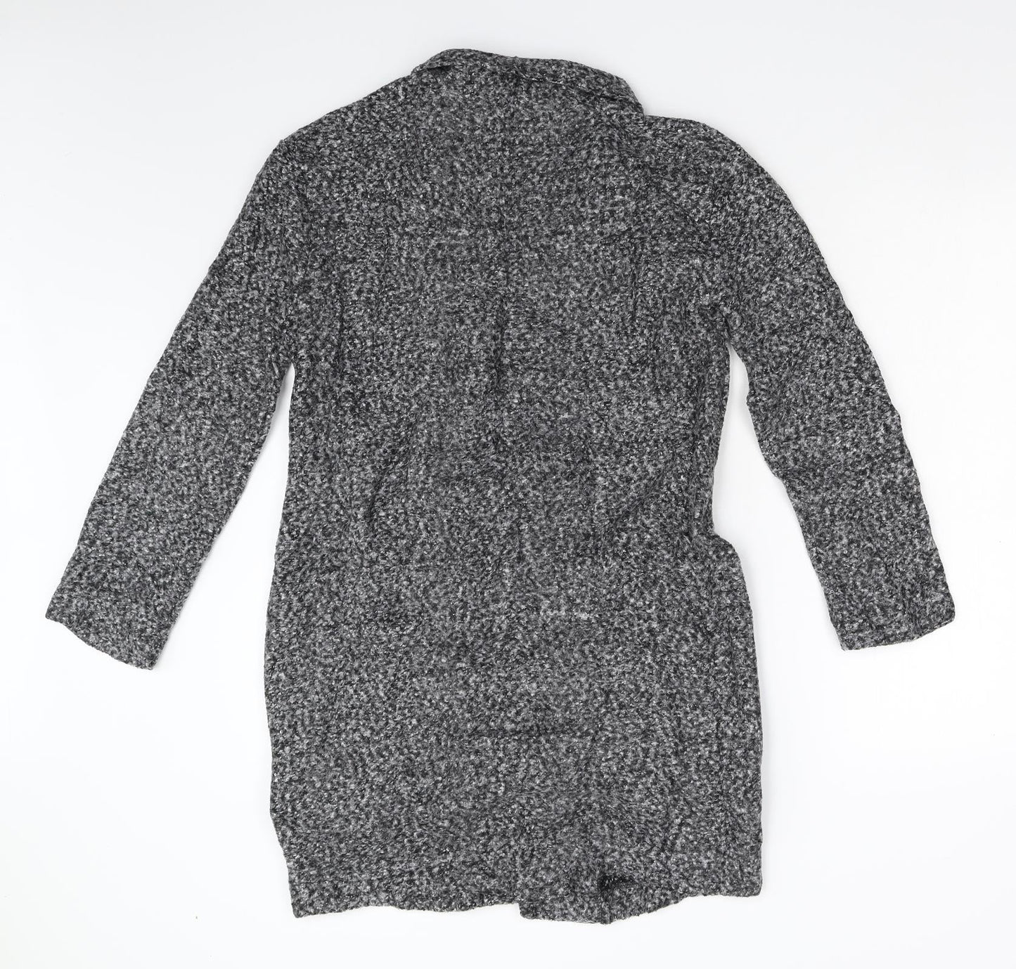 George Womens Grey  Knit Overcoat Coat Size 12