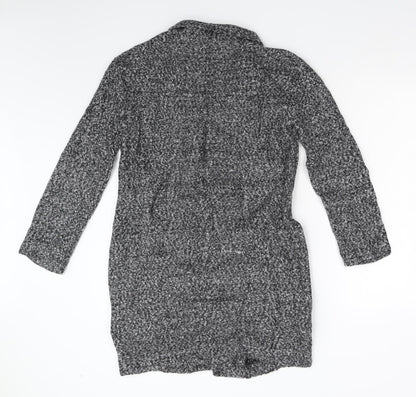 George Womens Grey  Knit Overcoat Coat Size 12