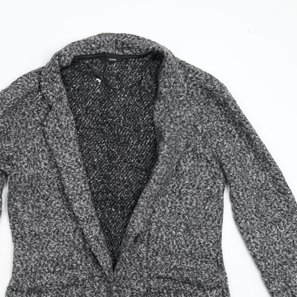 George Womens Grey  Knit Overcoat Coat Size 12