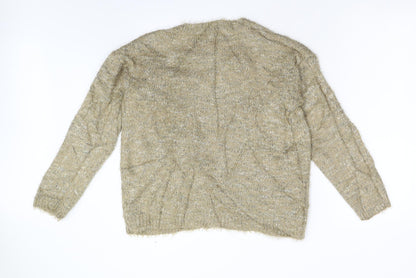 TU Womens Beige  Knit Pullover Jumper Size 12