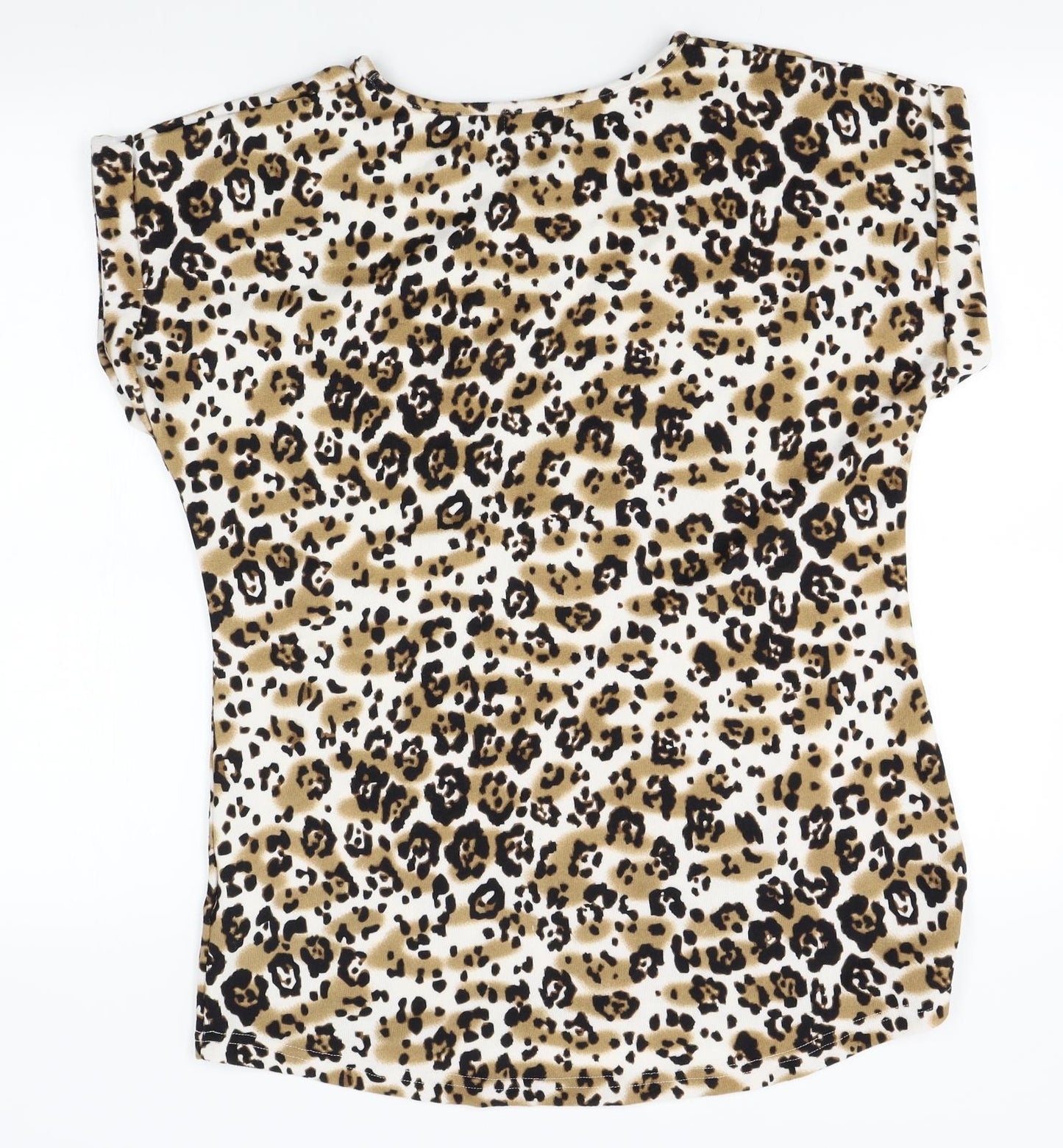 originals Womens White Animal Print  Basic T-Shirt Size 16