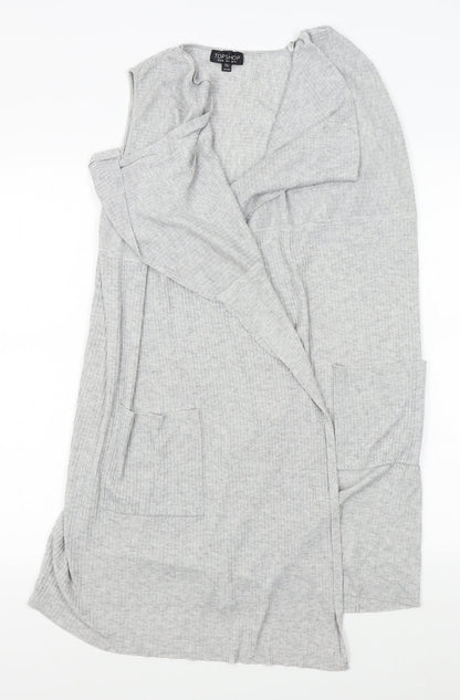 Topshop Womens Grey   Wrap Jumper Size 10
