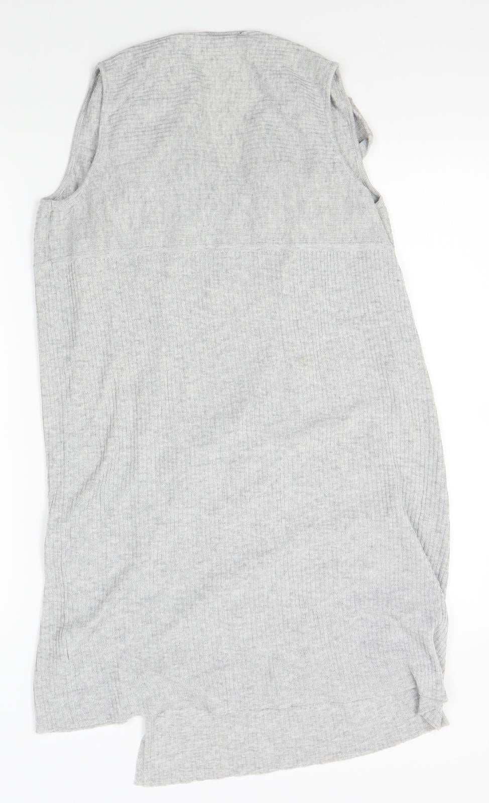 Topshop Womens Grey   Wrap Jumper Size 10