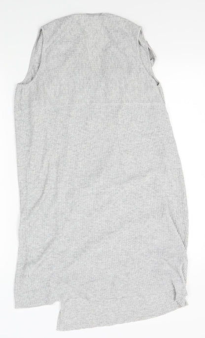 Topshop Womens Grey   Wrap Jumper Size 10