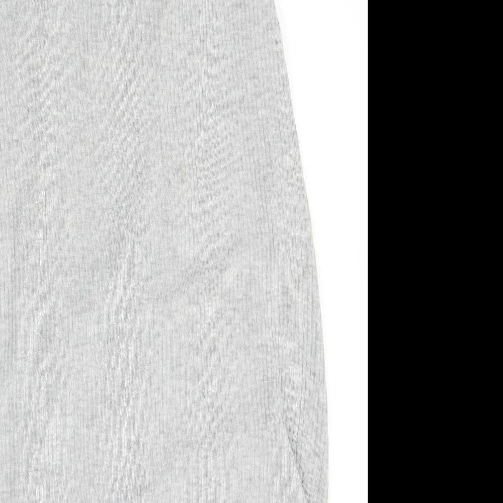 Topshop Womens Grey   Wrap Jumper Size 10