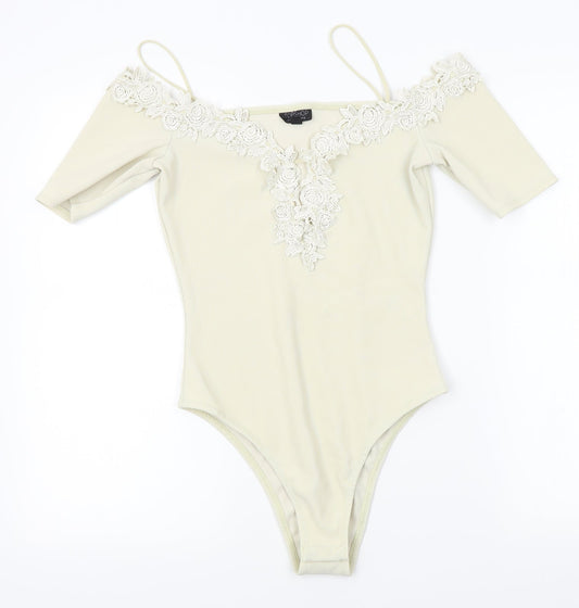 Topshop Womens Ivory   Leotard One-Piece Size 10