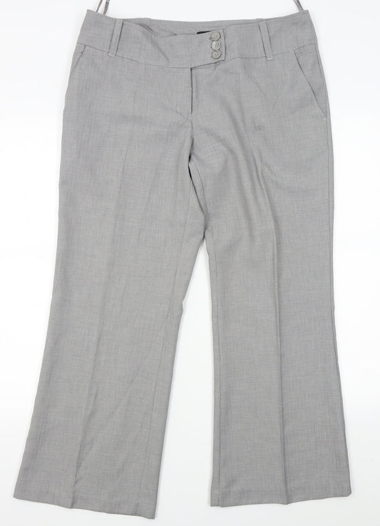 F&F Womens Grey   Trousers  Size 14 L25 in