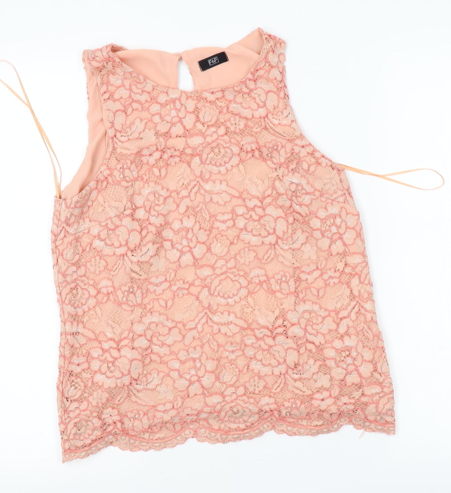 F&F Womens Pink Floral  Basic Blouse Size 12