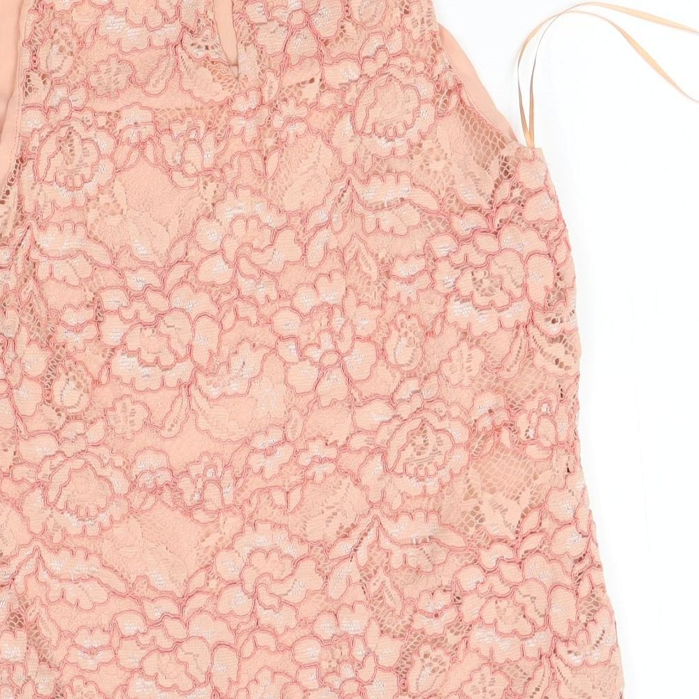 F&F Womens Pink Floral  Basic Blouse Size 12