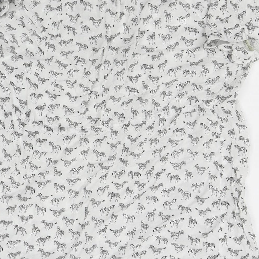 Womens UK Size S H&M White Basic Blouse