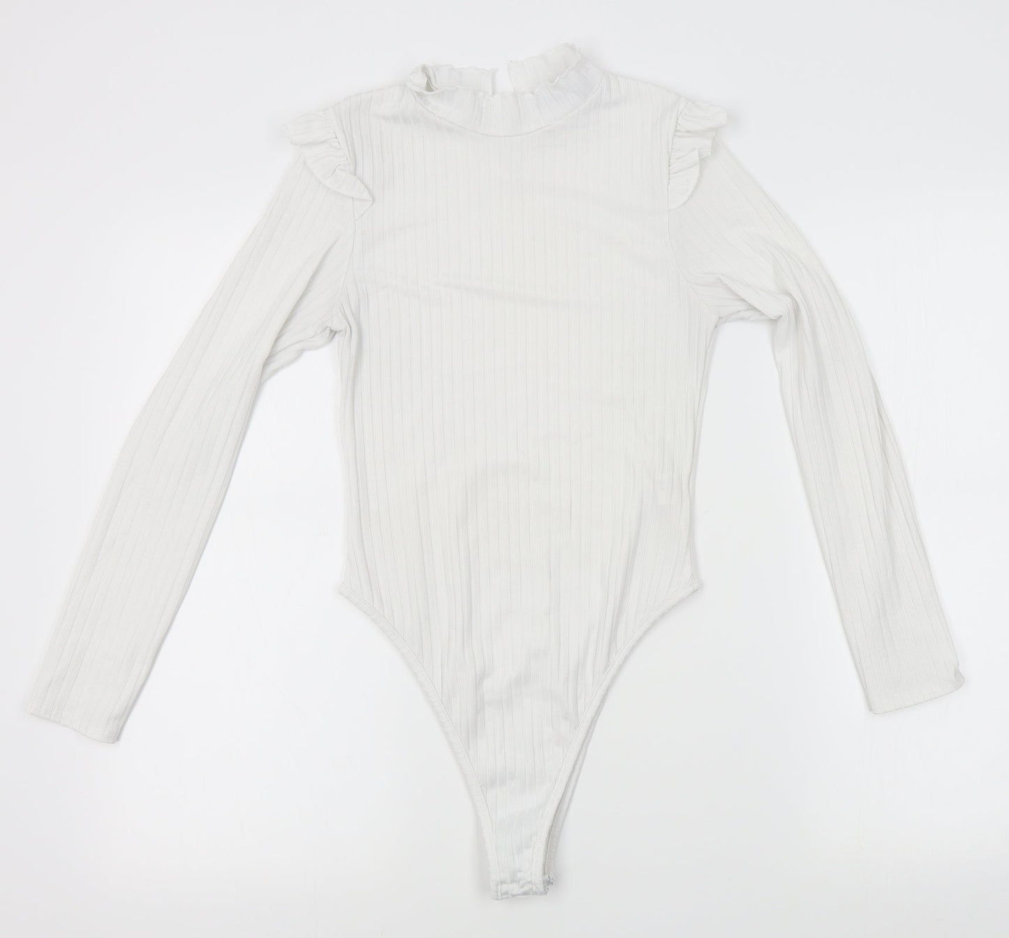 Boohoo Womens White   Leotard One-Piece Size S