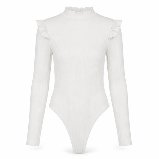 Womens UK Size S Boohoo One-Piece White Leotard