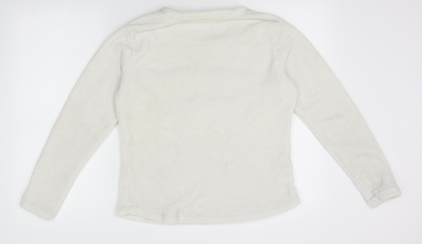 Womens UK Size M Matalan White Pullover Jumper