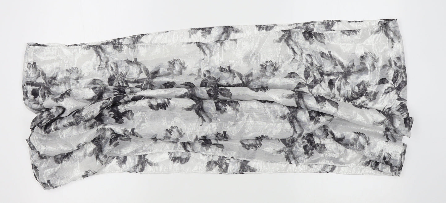 Preworn Womens Grey Floral   Shawl/Wrap
