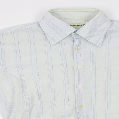 Mens UK Size M Duck and Cover Blue  Button-Up Long Sleeve Casual Shirt