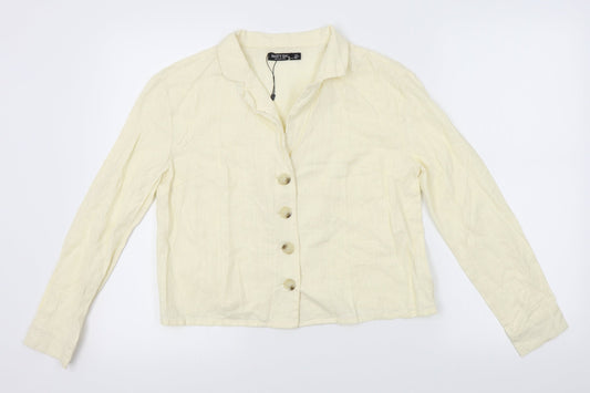 Nasty Gal Womens Yellow   Basic Button-Up Size 12