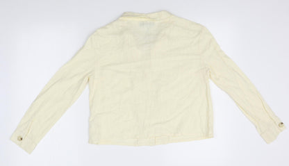 Womens UK Size 12 Nasty Gal Yellow Basic Button-Up
