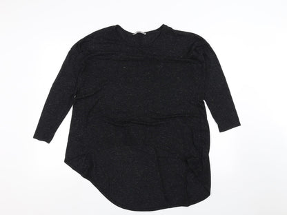 Womens UK Size 10 Atmosphere Black Basic T-Shirt