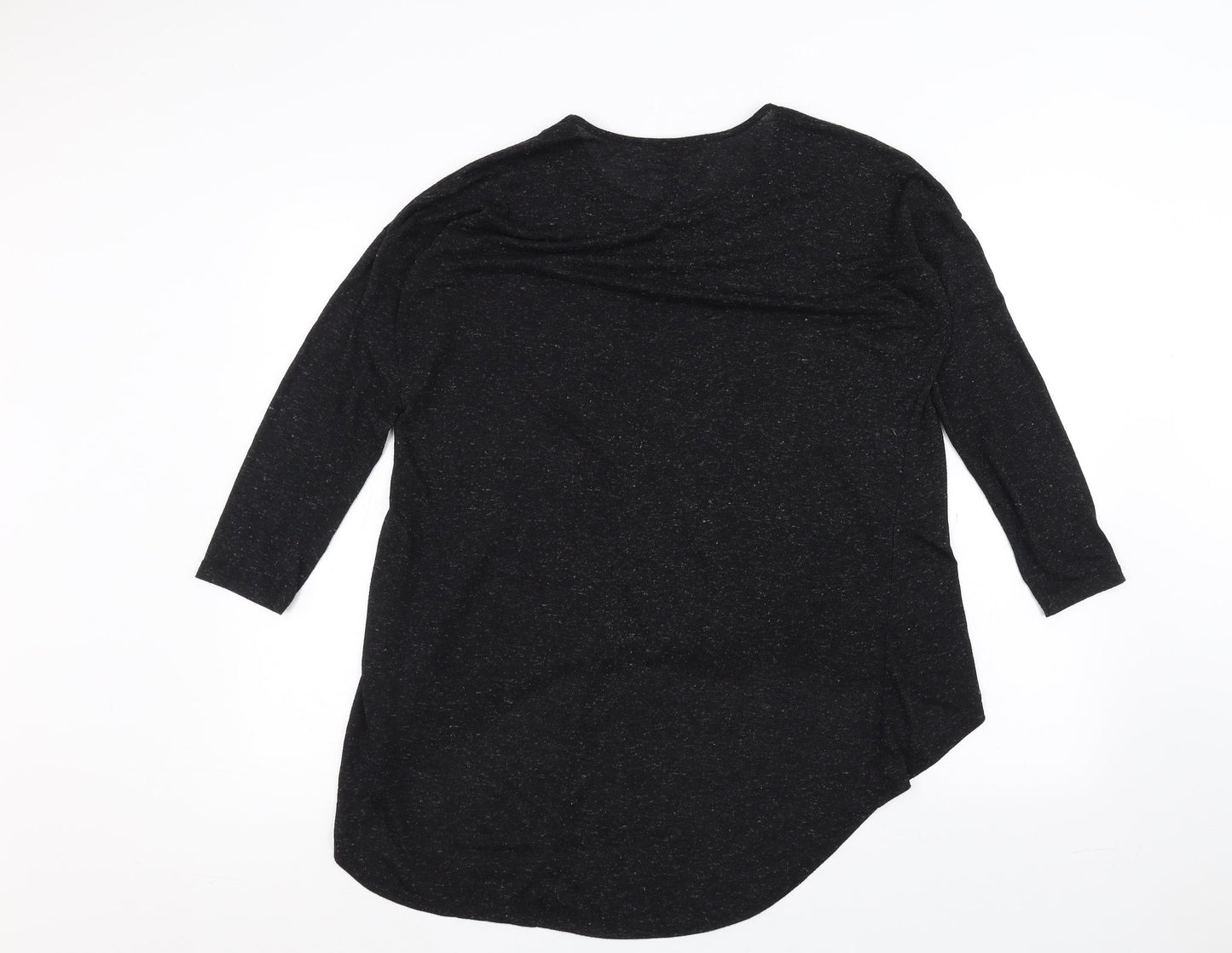 Womens UK Size 10 Atmosphere Black Basic T-Shirt