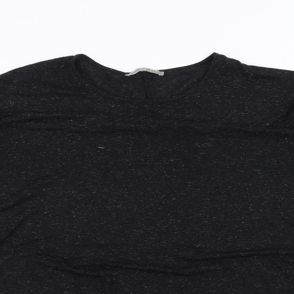 Womens UK Size 10 Atmosphere Black Basic T-Shirt