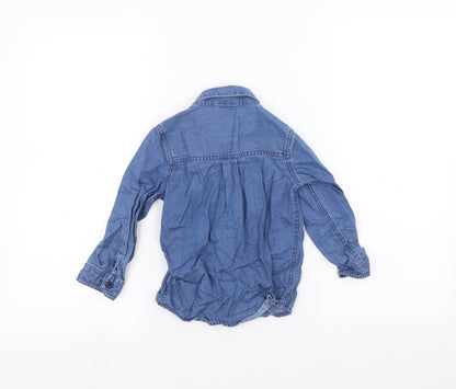 NEXT Girls Blue   Basic Polo Size 2-3 Years