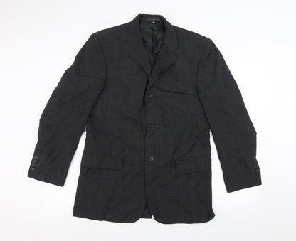 Mens UK Size 38 Preworn Regular Grey Suit Jacket