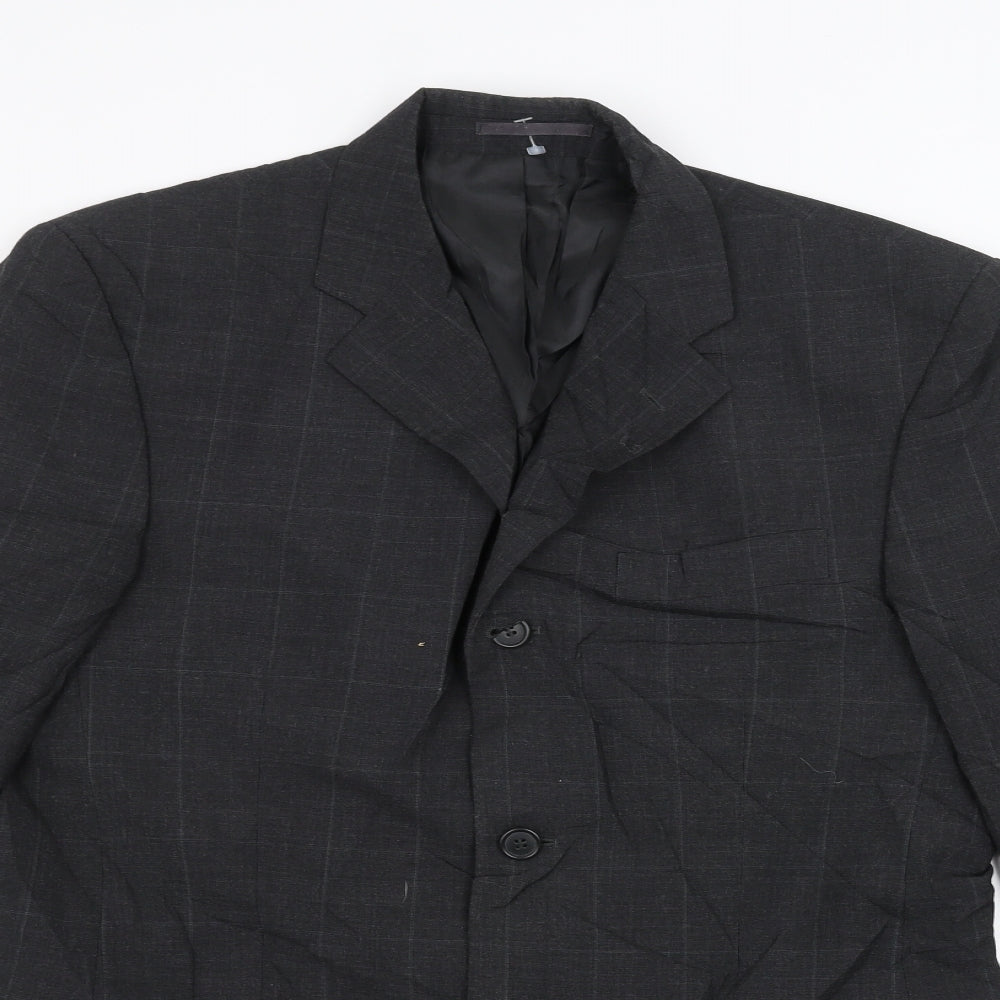 Mens UK Size 38 Preworn Regular Grey Suit Jacket