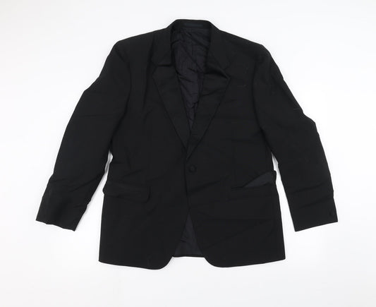 Mens UK Size 38 Preworn Regular Black Suit Jacket