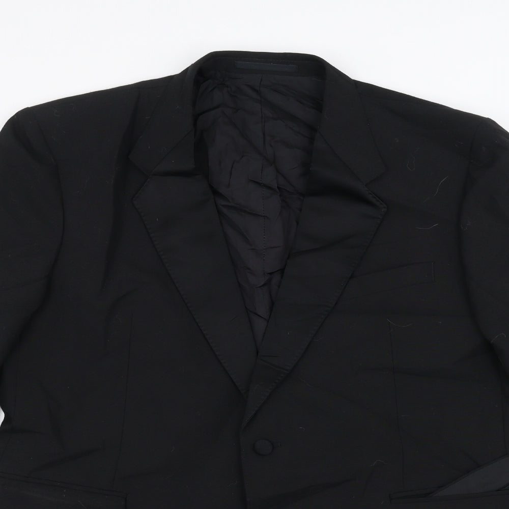 Mens UK Size 38 Preworn Regular Black Suit Jacket