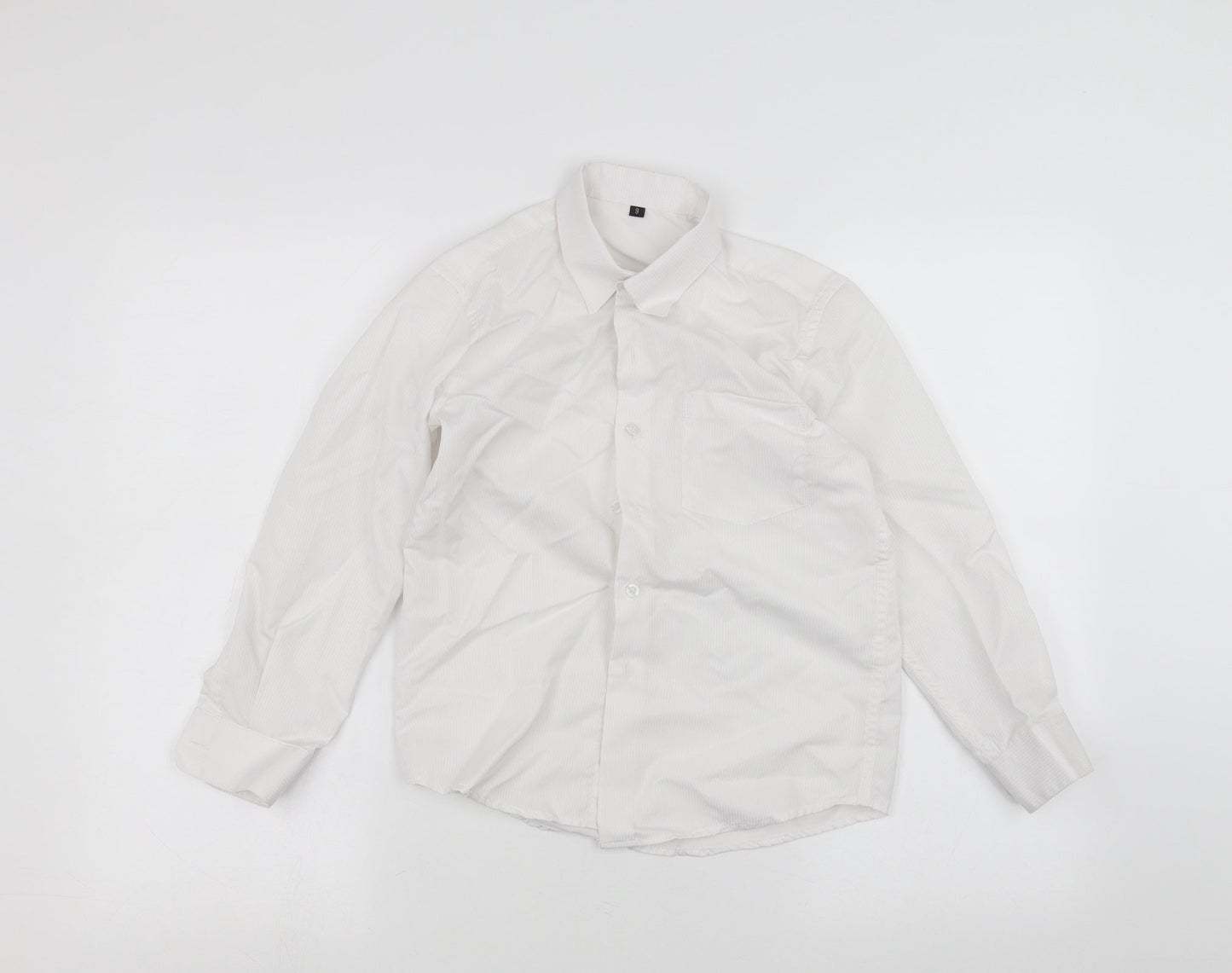 Preworn Boys White   Basic Button-Up Size 9 Years