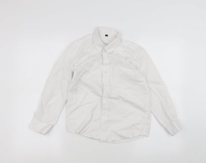 Preworn Boys White   Basic Button-Up Size 9 Years